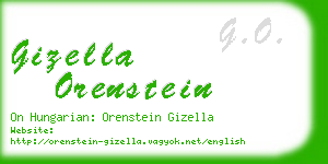 gizella orenstein business card